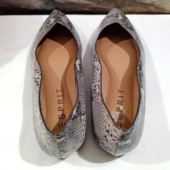 Esprit Pamela Snake Print Ballet Flats Grey Gray 6M - Picture 11 of 16